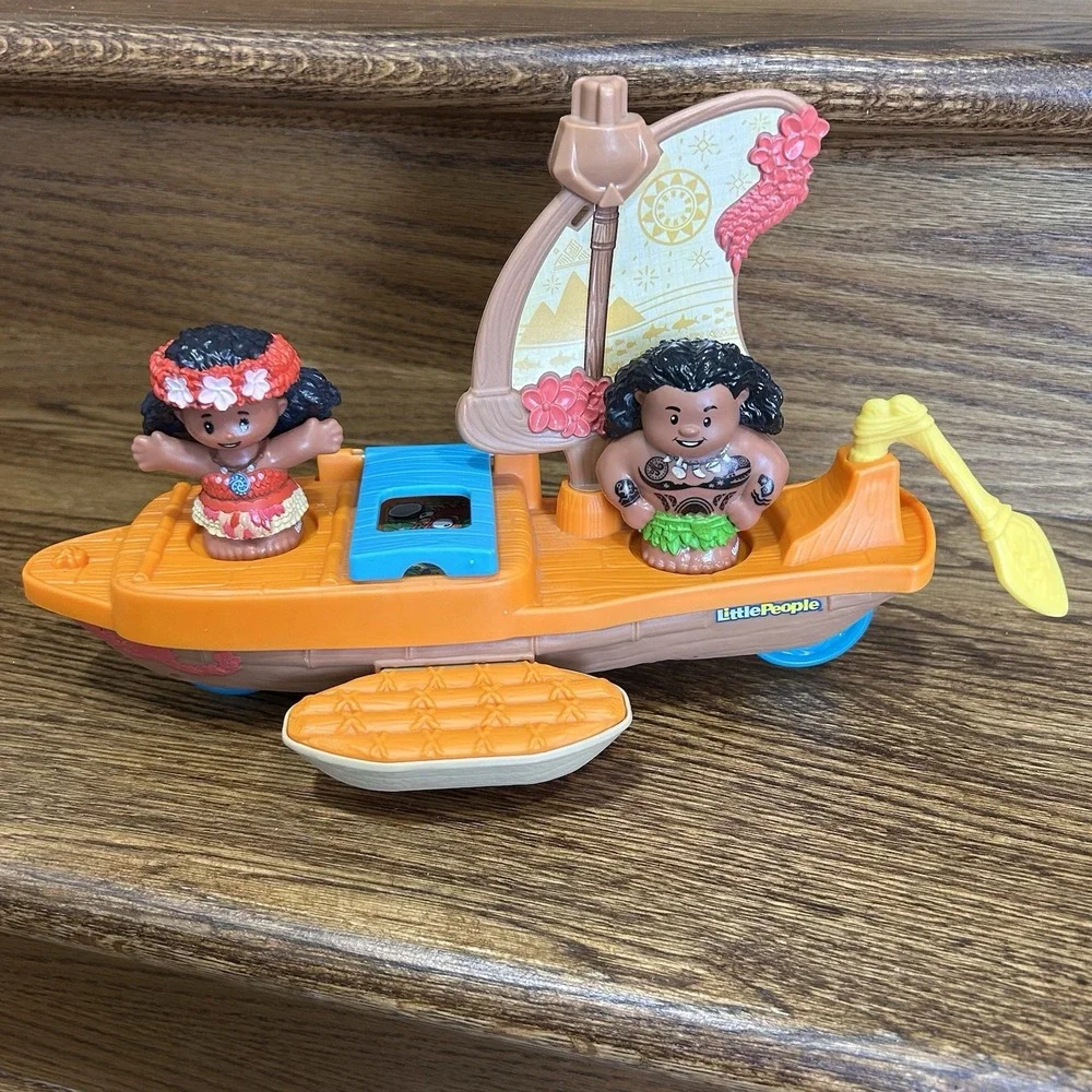Disney Moana and Maui Little People Toy Sailboat‎ Playset for Toddlers